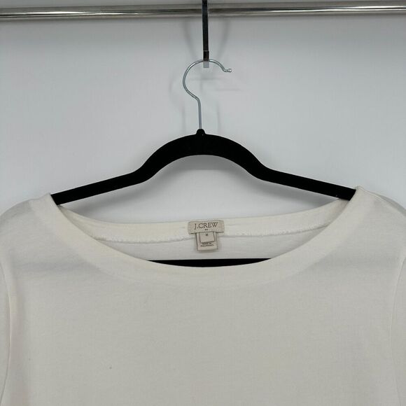 J Crew Womens Top Size M Cream Bell Sleeves Quiet Luxury Classic Office Capsule - Picture 5 of 8